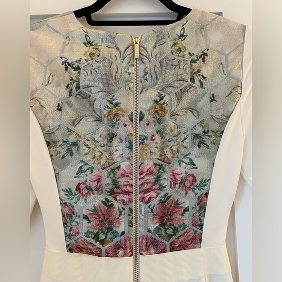 NWT Ted Baker Dorn patchwork bodycon sleeved dress - Ted Baker size 1/US size 4 - Picture 10 of 16